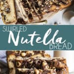 pinnable graphic for nutella bread