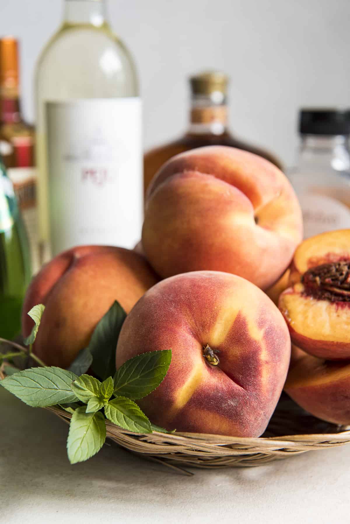 ingredients for peach sangria