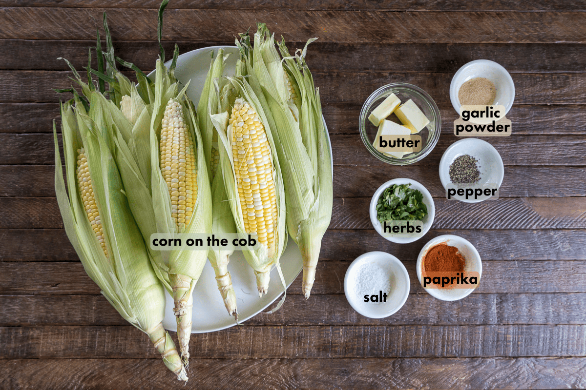 ingredients for smoked corn on the cob