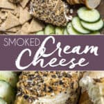 pinnable graphic for smoked cream cheese